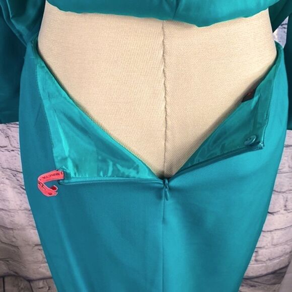 Escada Vintage 2 Piece Wool Pencil Skirt & Double Button Blazer‎ Set Small Green - Picture 11 of 16